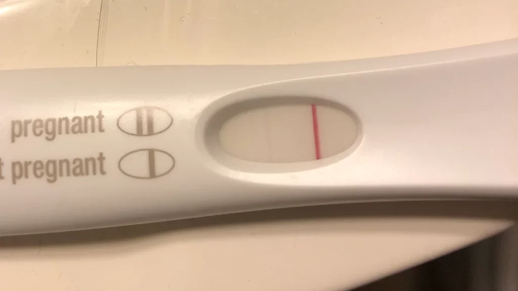 positive pregnant test with faint second line